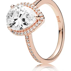 Bague Pandora 186251CZ - Bague Taille Poire Rose Femme