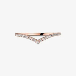 Bague Pandora 186316CZ - Bague Voeu Scintillant Pandora Rose Femme