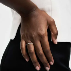 Bague Pandora ME - Anneau Double Noir et Pavé