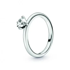 Bague Pandora Moments Solitaire Cœur Incolore