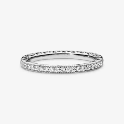 Bague Pandora Signature cœurs scintillants