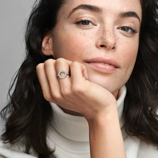 Bague Pandora Signature Halo Scintillant