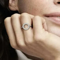 Bague Pandora Signature Halo Scintillant