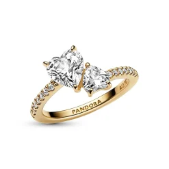 Bague Pandora Timeless - Double Cœur Scintillant