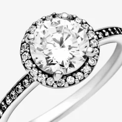 Bague Pandora Timeless Halo Scintillant Rond