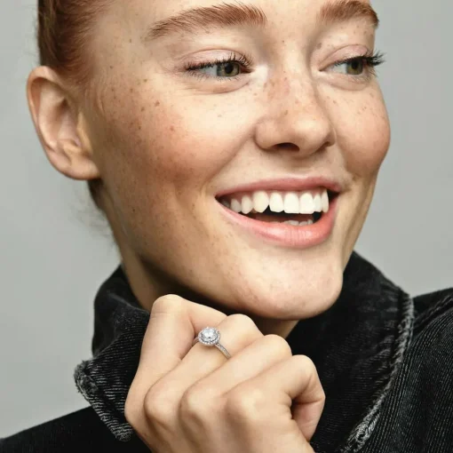 Bague Pandora Timeless Halo Scintillant Rond