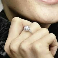 Bague Pandora Timeless Halo Scintillant Rond