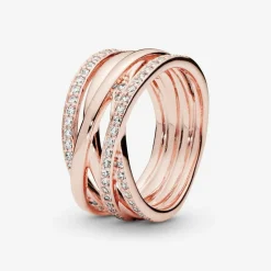 Bague Pandora Timeless Scintillante & Lignes Polies
