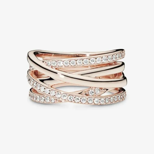 Bague Pandora Timeless Scintillante & Lignes Polies