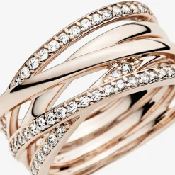 Bague Pandora Timeless Scintillante & Lignes Polies