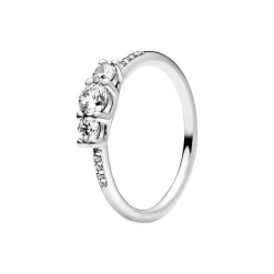 Bague Pandora Timeless trois pierres rondes