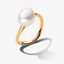 Bague Perle de Culture Baroque