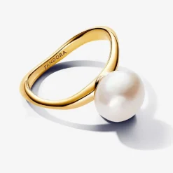 Bague Perle de Culture Baroque