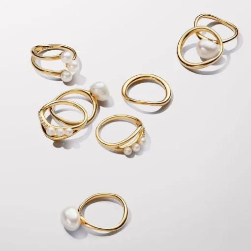 Bague Perle de Culture Baroque