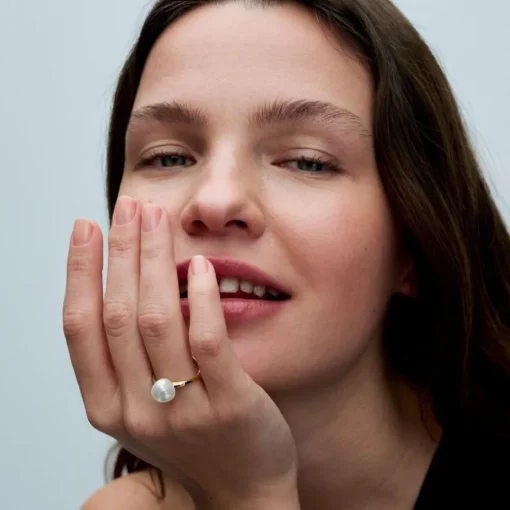 Bague Perle de Culture Baroque