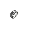 Bague Racer Tag Acier Rhodié, Fibre De Carbone Et Émail