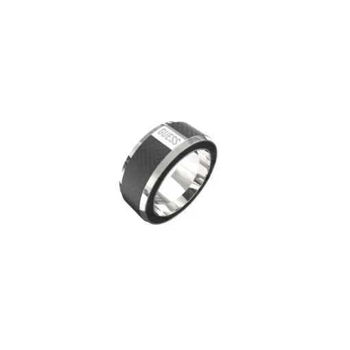 Bague Racer Tag Acier Rhodié, Fibre De Carbone Et Émail