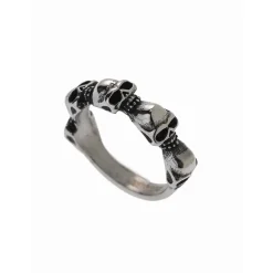 Bague Redskins Bijoux 285517 - Homme en Acier - Têtes de Mort