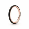Bague Résine Façon Émail Noire Pandora ME