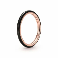 Bague Résine Façon Émail Noire Pandora ME