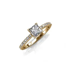 Bague Simple Square MYC-Paris DR0347-G - Doré Et Cristal