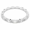 Bague Swarovski Bijoux VITTORE:RING MARQUISE CZWH/RHS - Bague Cristaux Métal Rhodié Femme