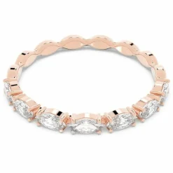 Bague Swarovski Bijoux VITTORE:RING MARQUISE CZWH/ROS - Bague Cristaux Swarovski doré rose Femme