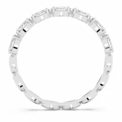 Bague Swarovski Bijoux VITTORE:RING MARQUISE CZWH/RHS - Bague Cristaux Métal Rhodié Femme
