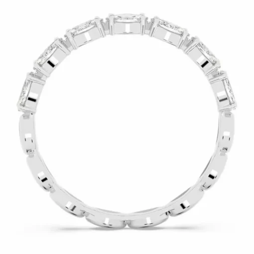 Bague Swarovski Bijoux VITTORE:RING MARQUISE CZWH/RHS - Bague Cristaux Métal Rhodié Femme