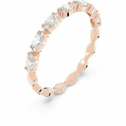 Bague Swarovski Bijoux VITTORE:RING MARQUISE CZWH/ROS - Bague Cristaux Swarovski doré rose Femme