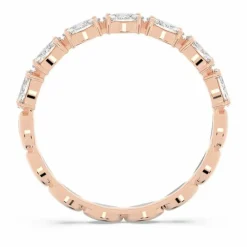 Bague Swarovski Bijoux VITTORE:RING MARQUISE CZWH/ROS - Bague Cristaux Swarovski doré rose Femme