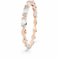 Bague Swarovski Bijoux VITTORE:RING MARQUISE CZWH/ROS - Bague Cristaux Swarovski doré rose Femme