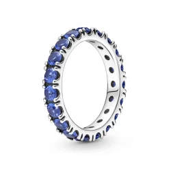 Bague Éternité cristaux bleu Pandora Timeless