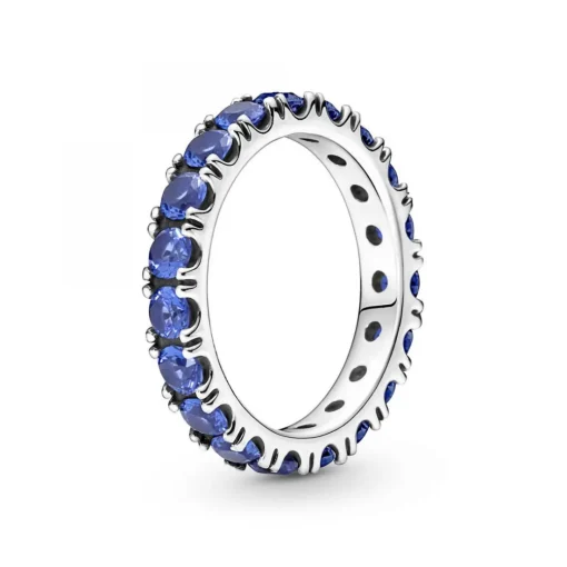 Bague Éternité cristaux bleu Pandora Timeless