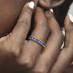 Bague Éternité cristaux bleu Pandora Timeless