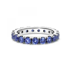 Bague Éternité cristaux bleu Pandora Timeless
