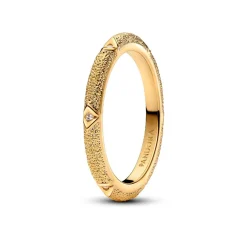 Bague Texture et Pierres Pandora ME Doré