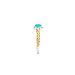 Bague Ti Sento - 12332TQ Argent Doré Et Pierre Synthétique Turquoise