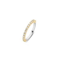 Bague Ti Sento 1918ZY - Bague Acier Argentée Dorée Femme