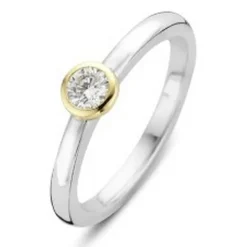 Bague Ti Sento 1868ZY - Bague Argent Serti Rond Doré Femme