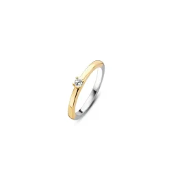 Bague Ti Sento 1871ZY - Bague Acier Argentée Dorée Femme