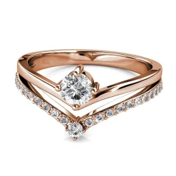 Bague Zinnia Or Rose