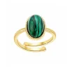 Bagues Femme Angèle M B2457-MALACHITE - Métal Doré