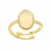 Bagues Femme Angèle M B2457-WHITE-ONYX - Métal Doré