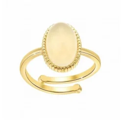 Bagues Femme Angèle M B2457-WHITE-ONYX - Métal Doré