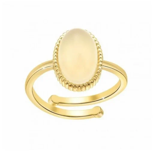Bagues Femme Angèle M B2457-WHITE-ONYX - Métal Doré