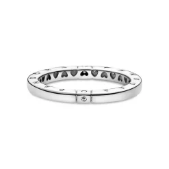 Bagues Femme Logo et Cœurs Argent Pandora Signature
