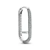 Boucle d’Oreille Unique Link Pavé Allongé Pandora Argent