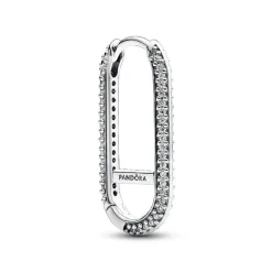 Boucle d’Oreille Unique Link Pavé Allongé Pandora Argent