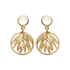 Boucle d'oreilles Pendantes femme plaqué or nacre - Y56W604